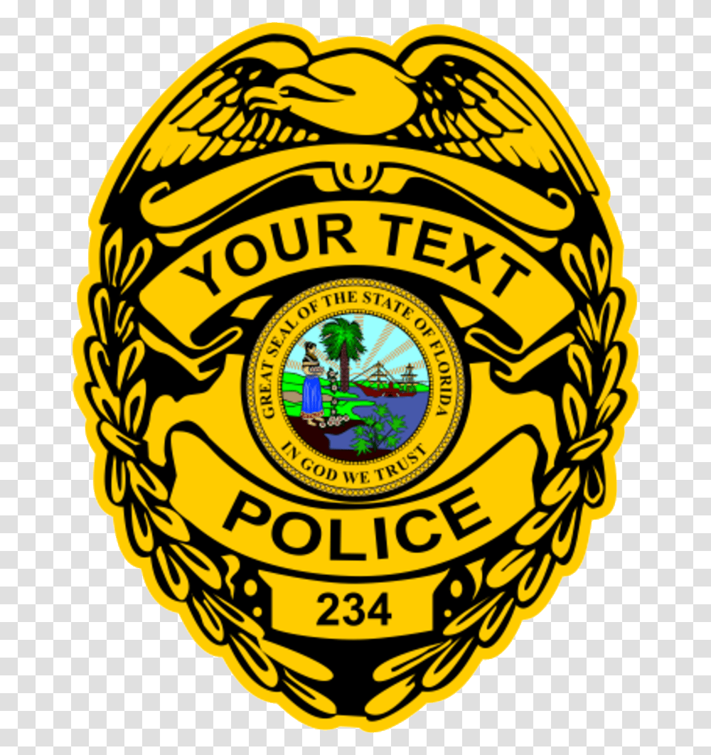 Police Badge Symbols For Police Officer, Logo, Trademark, Vegetation, Plant Transparent Png