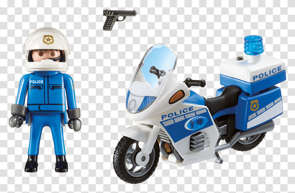 Police Bike With Led Light Lego Duplo Police Motorcycle, Machine, Vehicle, Transportation, Helmet Transparent Png