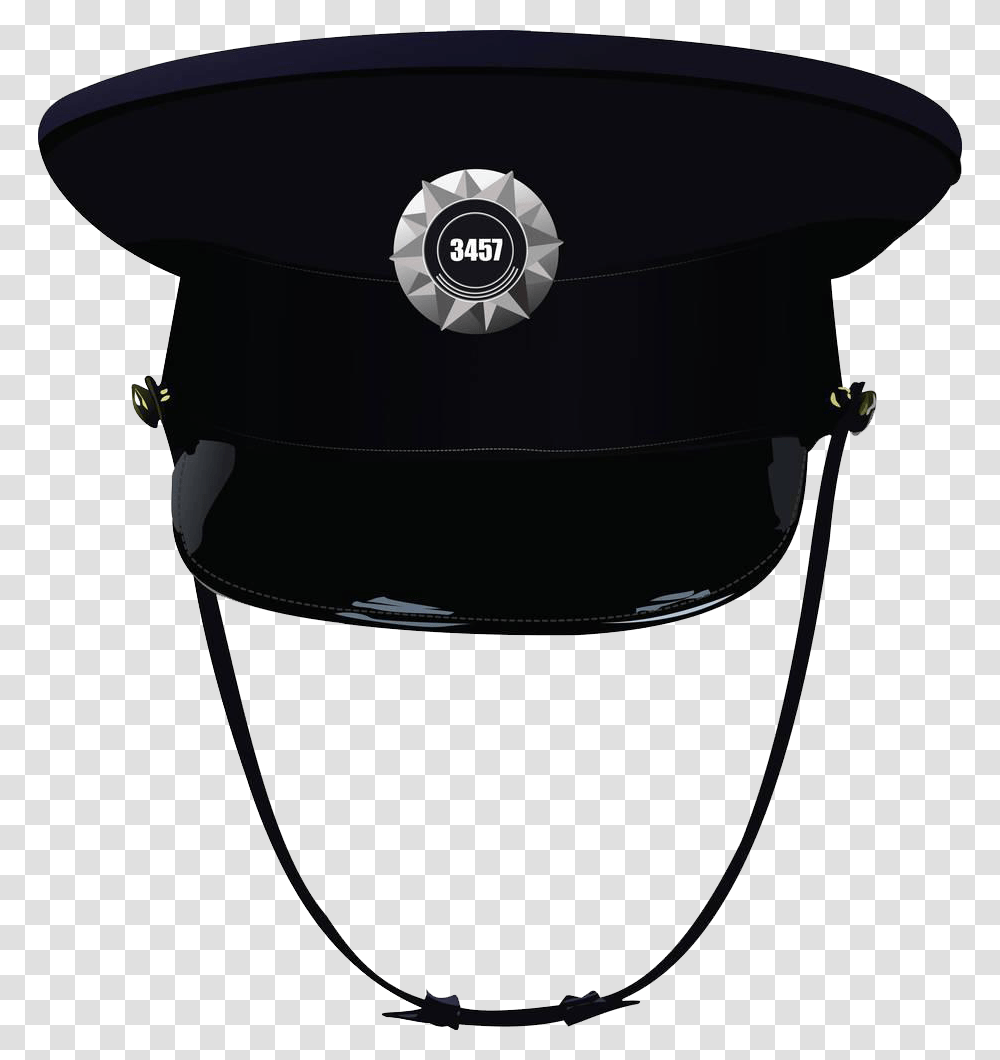 Police Cap Icon Background Police Captain Cap, Apparel, Helmet, Hat Transparent Png