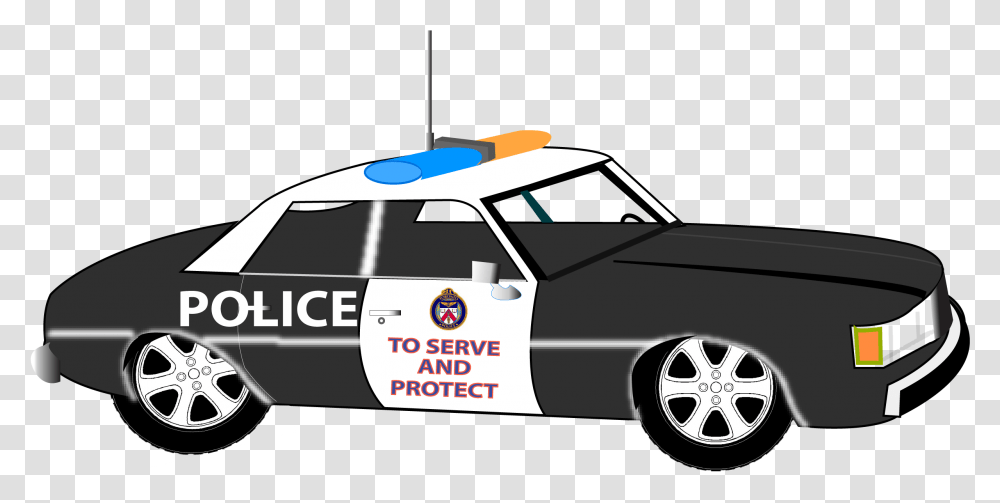 Police Car Clip Art Free Vector In Open Police Are Clipart, Vehicle, Transportation, Automobile, Lawn Mower Transparent Png