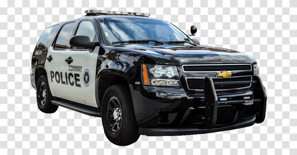 Police Car Department Motor Vehicles Conway Impremedia Police Car, Transportation, Automobile, Person, Bumper Transparent Png