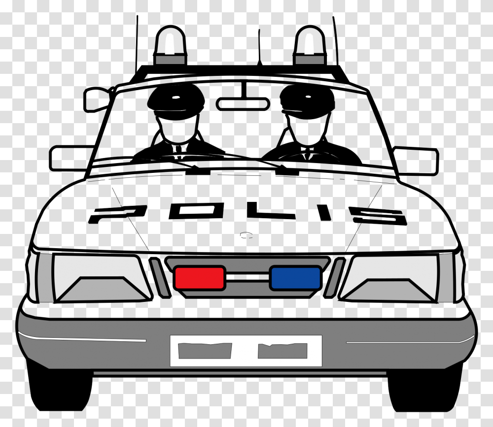 Police Car Svg Vector Clip Art Svg Clipart Cartoon Police Car Gif, Bumper, Vehicle, Transportation, Light Transparent Png