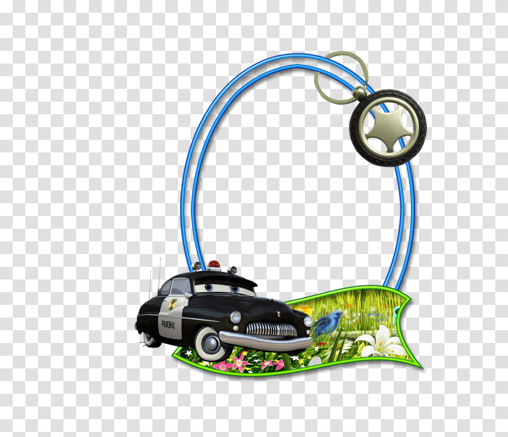 Police Clipart Frame, Lawn Mower, Light, Transportation, Vehicle Transparent Png