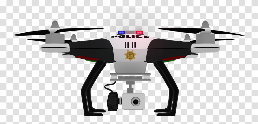 Police Drone, Robot, Airplane, Aircraft, Vehicle Transparent Png