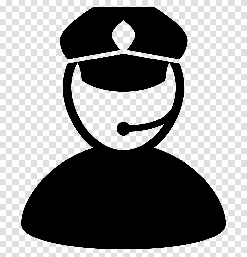 Police Electrical Worker Icon, Stencil, Lamp, Silhouette, White Transparent Png