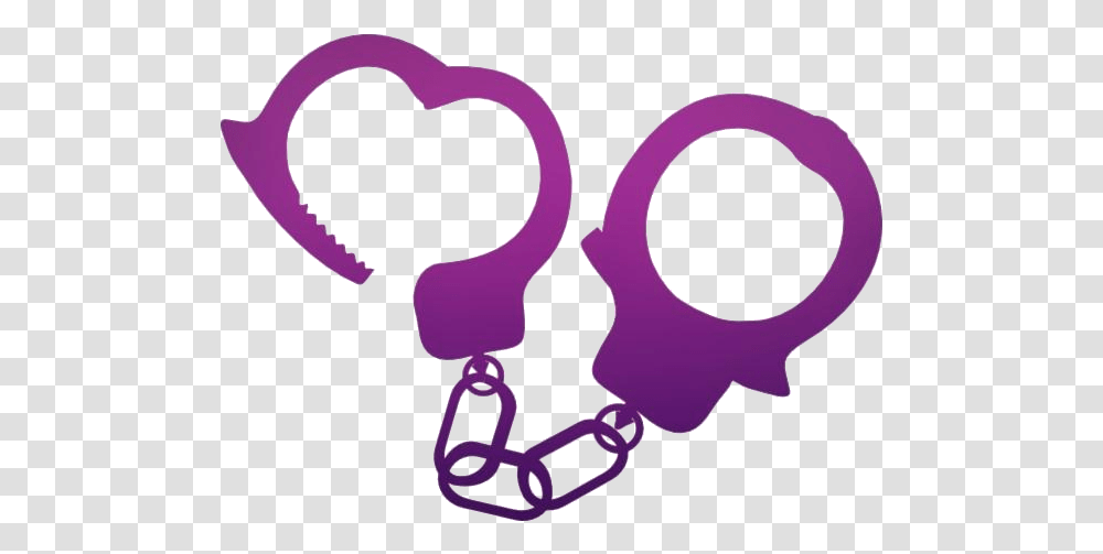 Police Handcuffs Image Clipart Prison Escape Game Quiz Answers, Purple, Heart Transparent Png