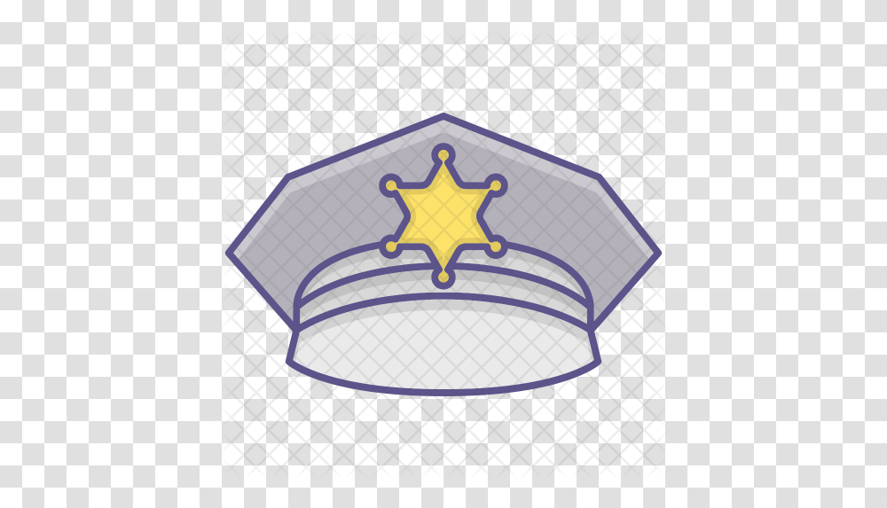 Police Hat Icon Clip Art, Clothing, Apparel, Symbol, Light Fixture Transparent Png