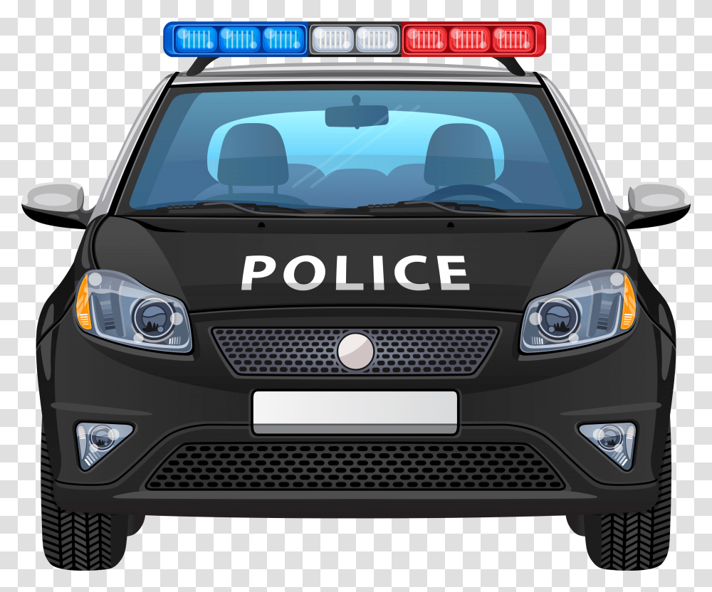 Police Hd Hdpng Images Pluspng Police Car Front Clipart, Vehicle, Transportation, Automobile, Light Transparent Png