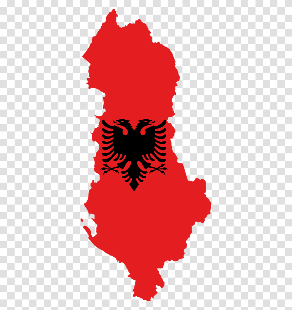 Police In 10 Countries Takes Down Cocaine Trafficking Gang Albania Map With Flag, Graphics, Art, Symbol, Logo Transparent Png