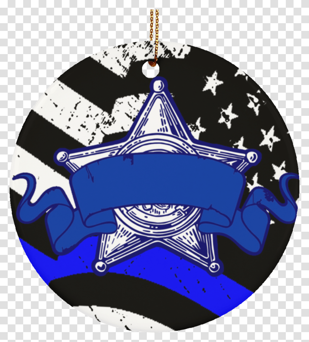 Police Inspired Ceramic Blue Line Grunge Flag Patriotic Emblem, Symbol, Logo, Trademark Transparent Png