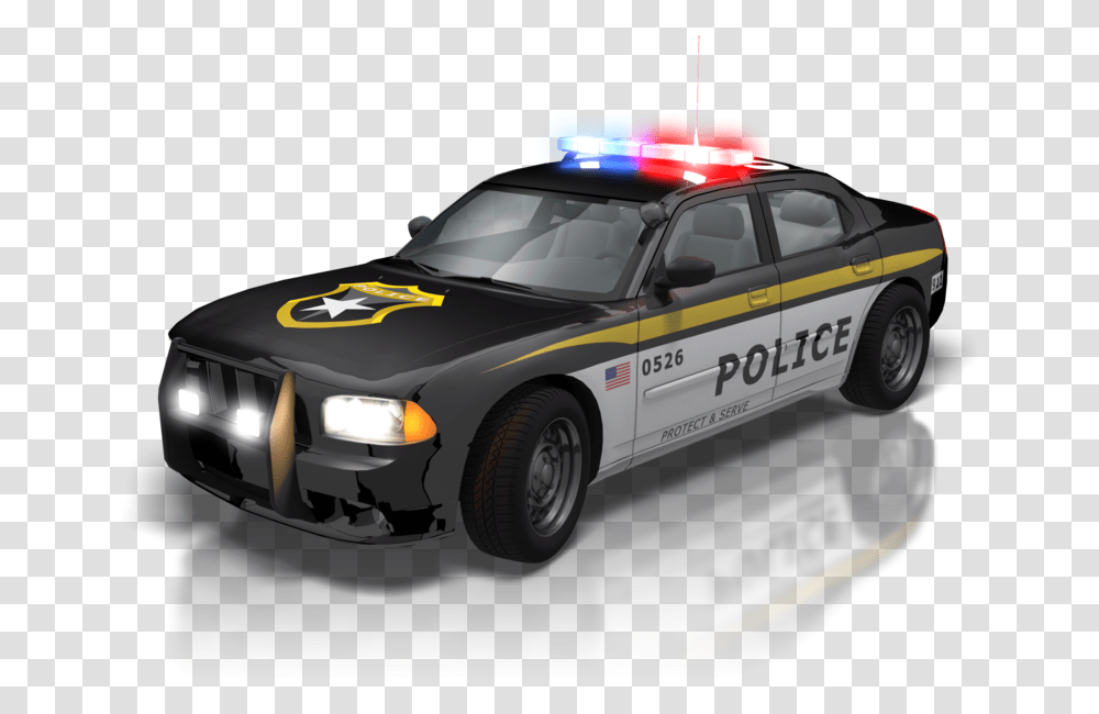 Police Lights Animated Police Car, Vehicle, Transportation, Automobile, Wheel Transparent Png