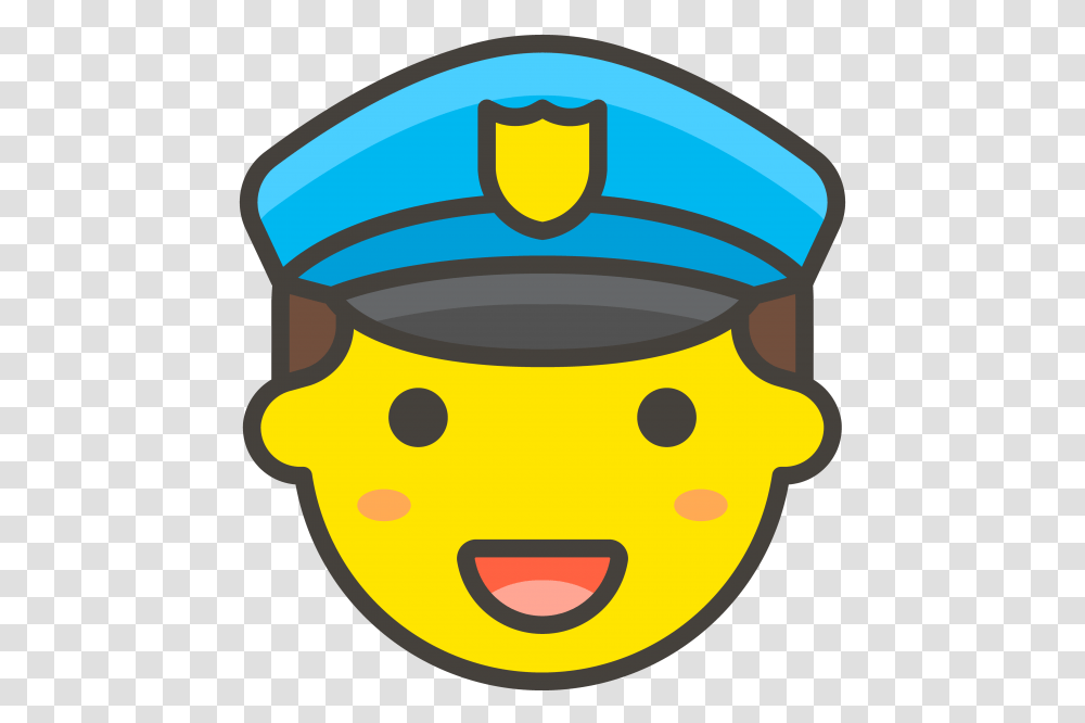 Police Man Officer Emoji Smiley Baby Face, Label, Sticker, Pillow Transparent Png