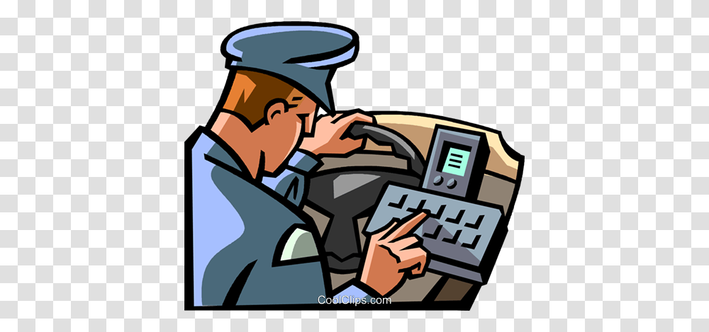 Police Officer Checking His Computer Royalty Free Vector Clip Art, Electronics, Dynamite, Bomb, Weapon Transparent Png