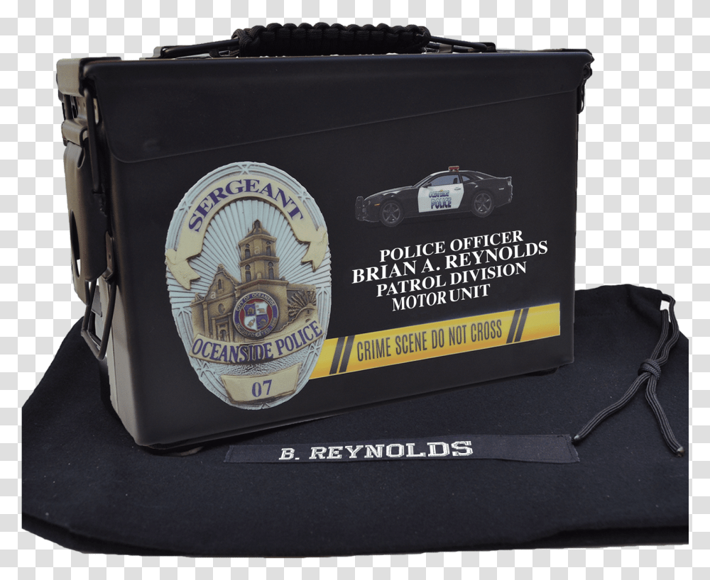 Police Officer Gift Briefcase, Logo, Trademark, Box Transparent Png