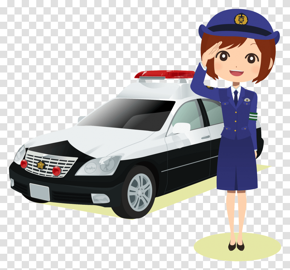 Police Officer In Front Of Car, Vehicle, Transportation, Person, Sedan Transparent Png