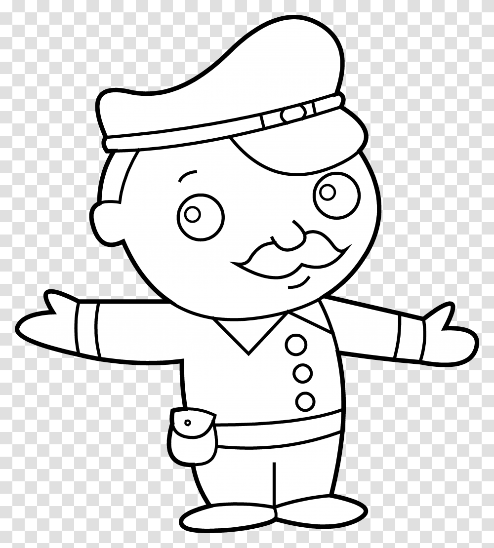 Police Officer Policeman Clipart Black And White, Chef, Elf Transparent Png