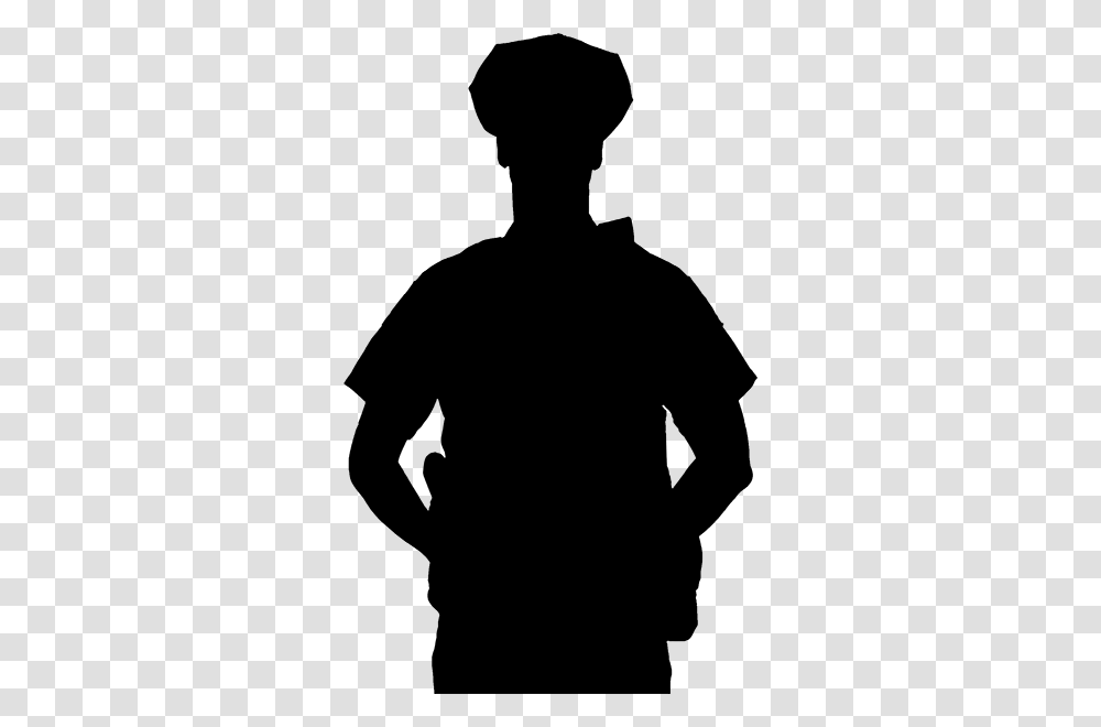 Police Officer Silhouette Police In Police, Gray Transparent Png