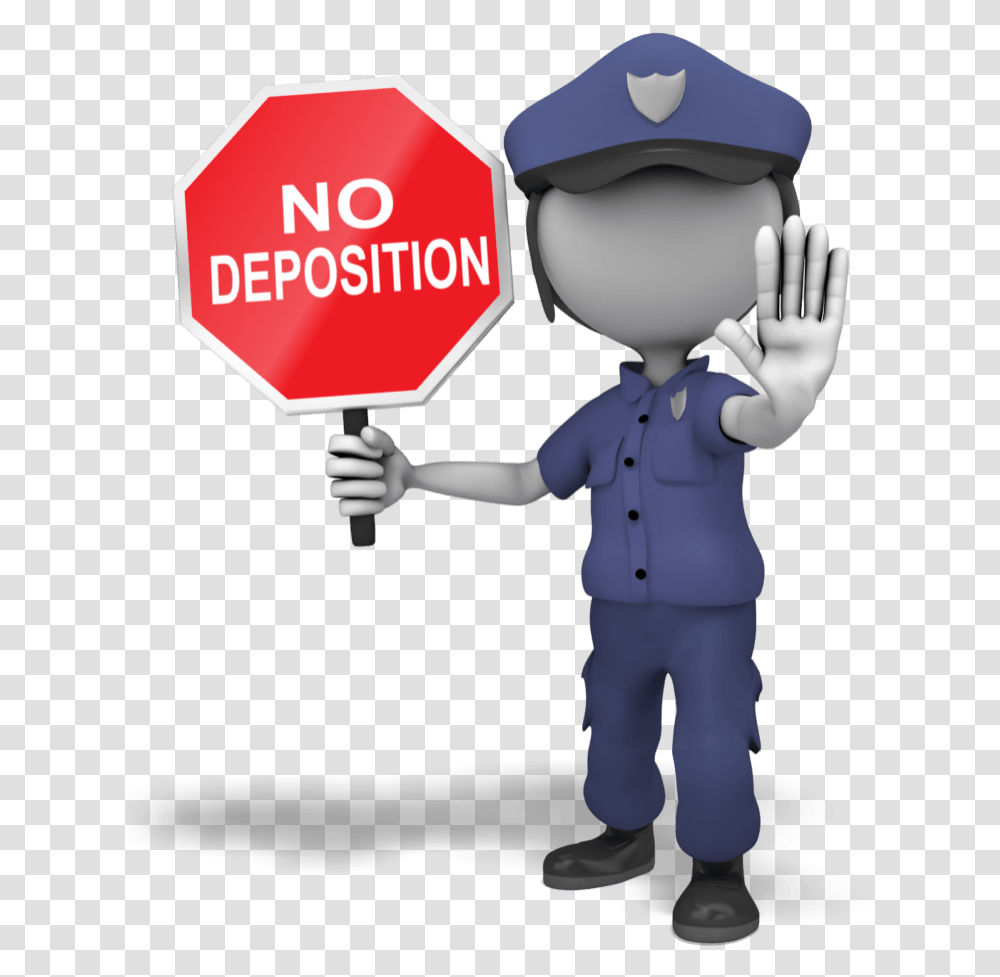 Police Officer With Stop Sign, Person, Human, Chef Transparent Png