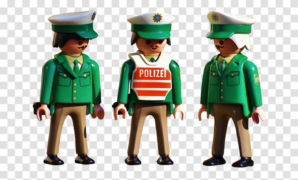 Police Officers Old Playmobil Green Figures Funny Playmobil Police Old, Helmet, Person, Military Uniform Transparent Png