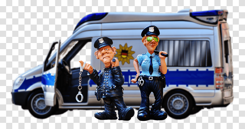 Police Police Officers Police Check Captain In Police Car Cartoon, Truck, Person, Figurine, Sunglasses Transparent Png