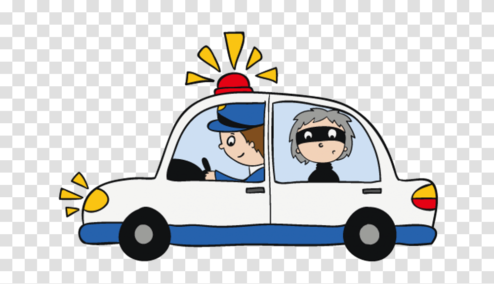Police Siren Cartoon Police With Police Car Clipart, Vehicle, Transportation, Text, Van Transparent Png