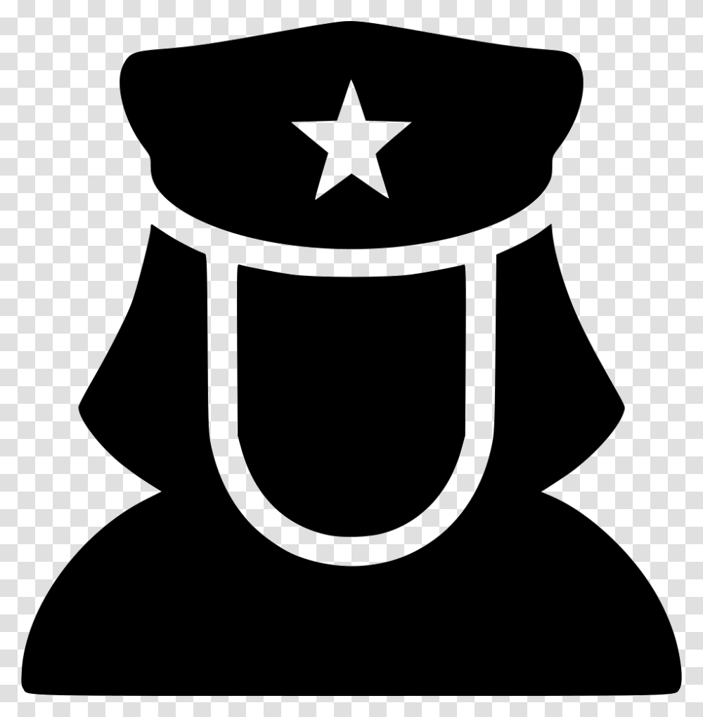 Police Woman Police Woman Icon Free, Stencil, Star Symbol, Bag Transparent Png