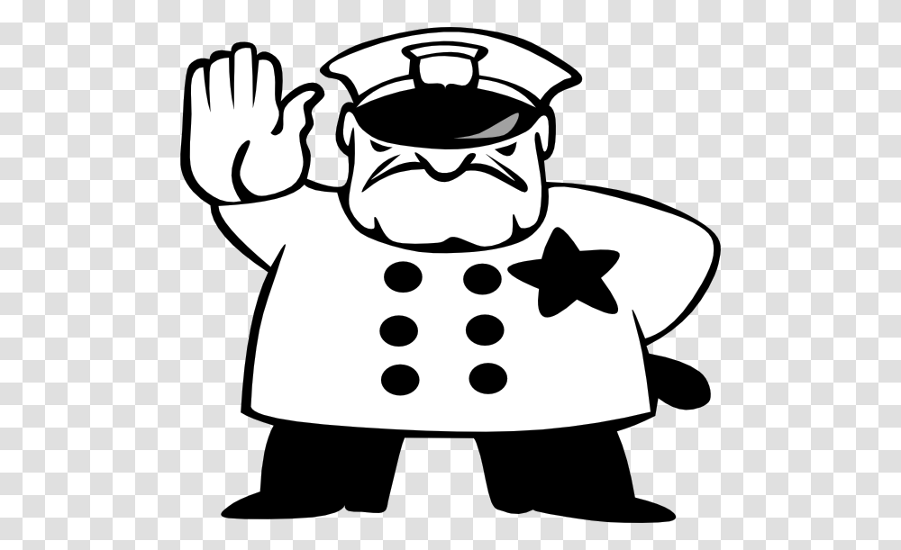 Policeman Black And White Clip Art, Stencil, Performer, Chef, Drawing Transparent Png