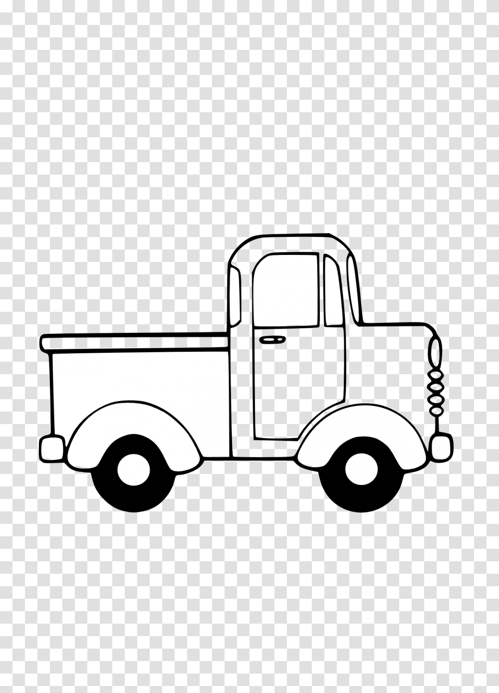 Policeman Clip Art Outline, Truck, Vehicle, Transportation, Pickup Truck Transparent Png