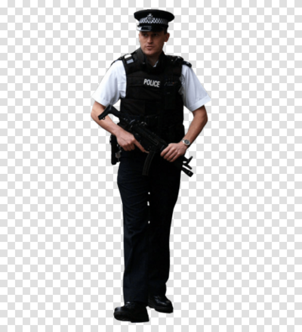 Policeman, Person, Human, Military Uniform, Weapon Transparent Png