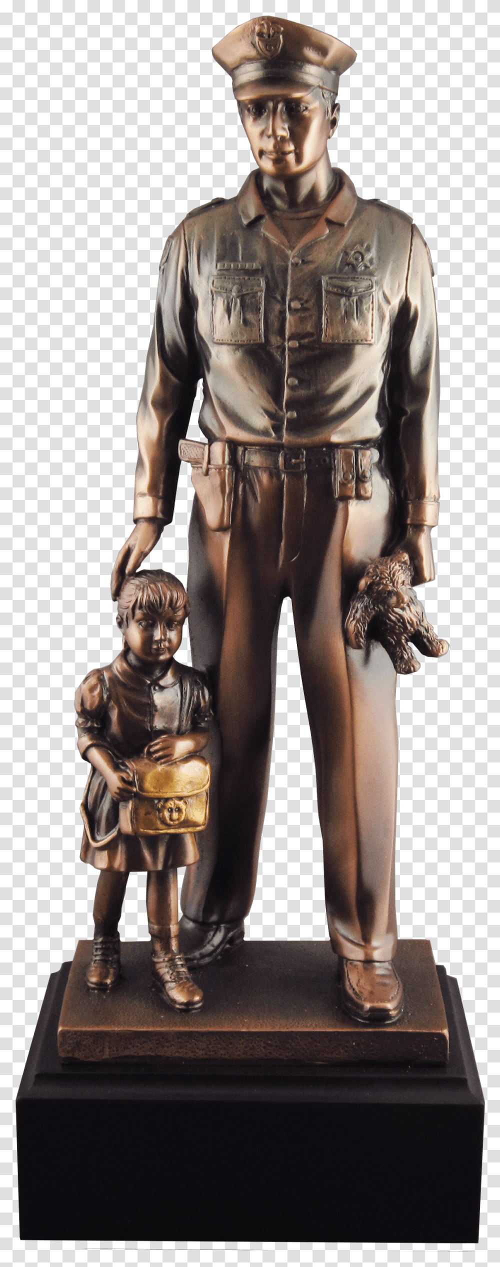 Policeman Statue, Figurine, Person, Bronze Transparent Png
