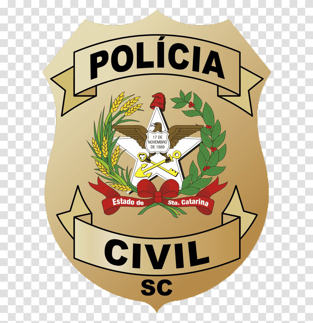Policia Santa Catarina, Logo, Trademark, Badge Transparent Png