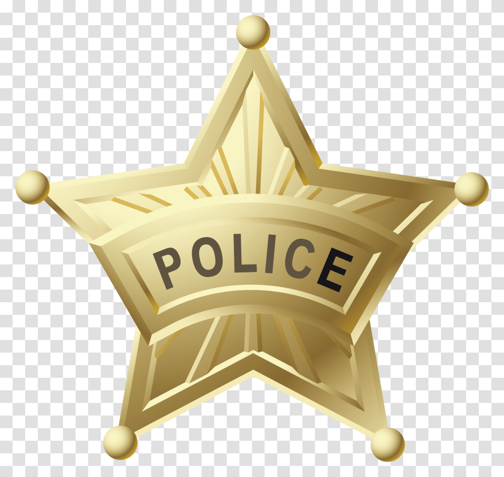 Policia Shield Badge Free Download Police Badge Police Star Background, Logo, Symbol, Trademark, Gold Transparent Png