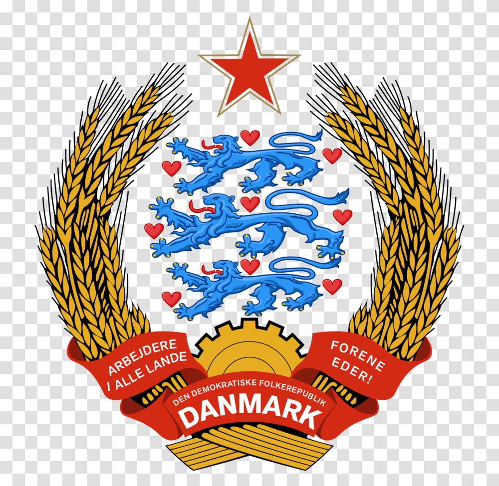 Polish Communist Coat Of Arms Republic Of Denmark Flag, Star Symbol, Poster, Advertisement Transparent Png