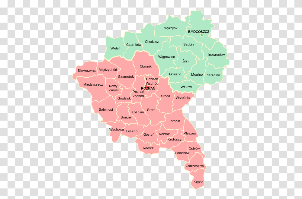 Polish Districts Of Posen Provinz Posen, Map, Diagram, Atlas, Plot Transparent Png