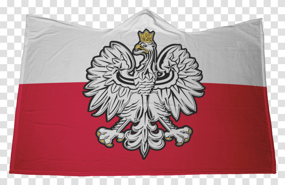 Polish Eagle Flag Colors Microfiber Hooded Blanket Polish, Pillow, Cushion, Emblem Transparent Png