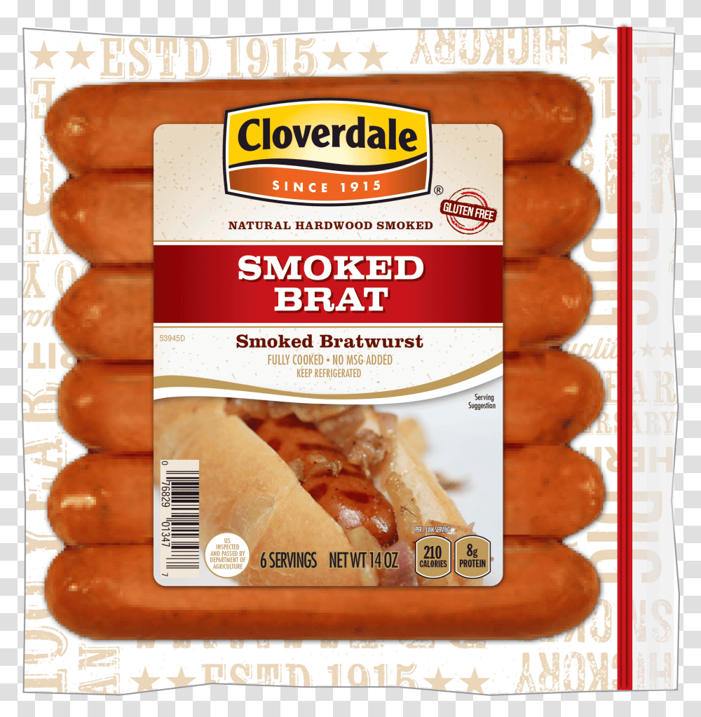 Polish Kielbasa Sausage Package Back, Bread, Food, Hot Dog, Bun Transparent Png