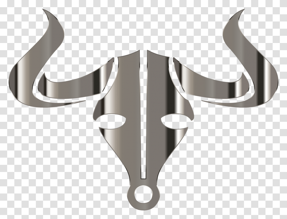 Polished Chrome Bull Icon No Background Clip Arts Bull Logo No Background, Head, Stencil, Alien, Mask Transparent Png