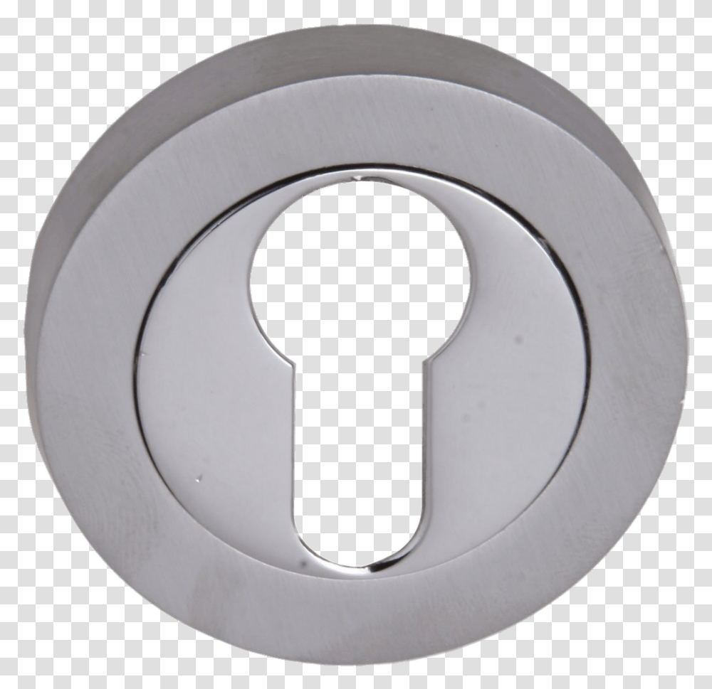 Polished Chrome Keyhole Circle, Security, Lock, Tape Transparent Png