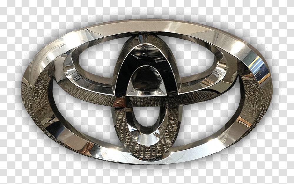 Polished Stainless Steel Toyota Logo Circle, Wristwatch, Symbol, Trademark, Emblem Transparent Png