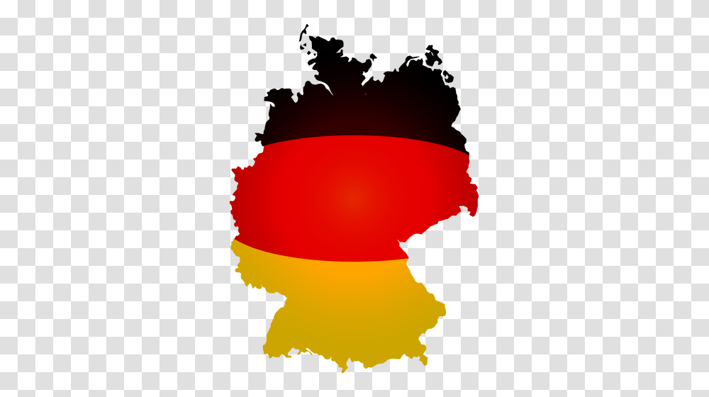 Political Flag Map Of The Germany Vector Image, Plant, Silhouette Transparent Png