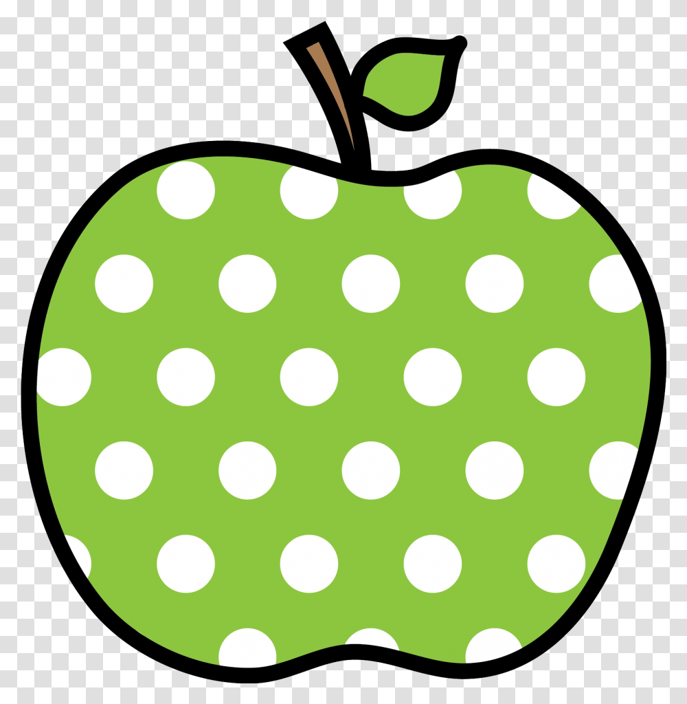 Polka Dot Apple Clipart Cute Teacher Apple Clipart, Texture, Plant, Fruit, Food Transparent Png