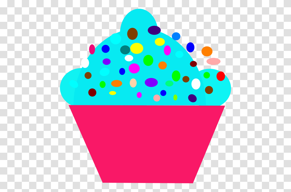Polka Dot Border Clip Art Free Image, Cupcake, Cream, Dessert, Food Transparent Png