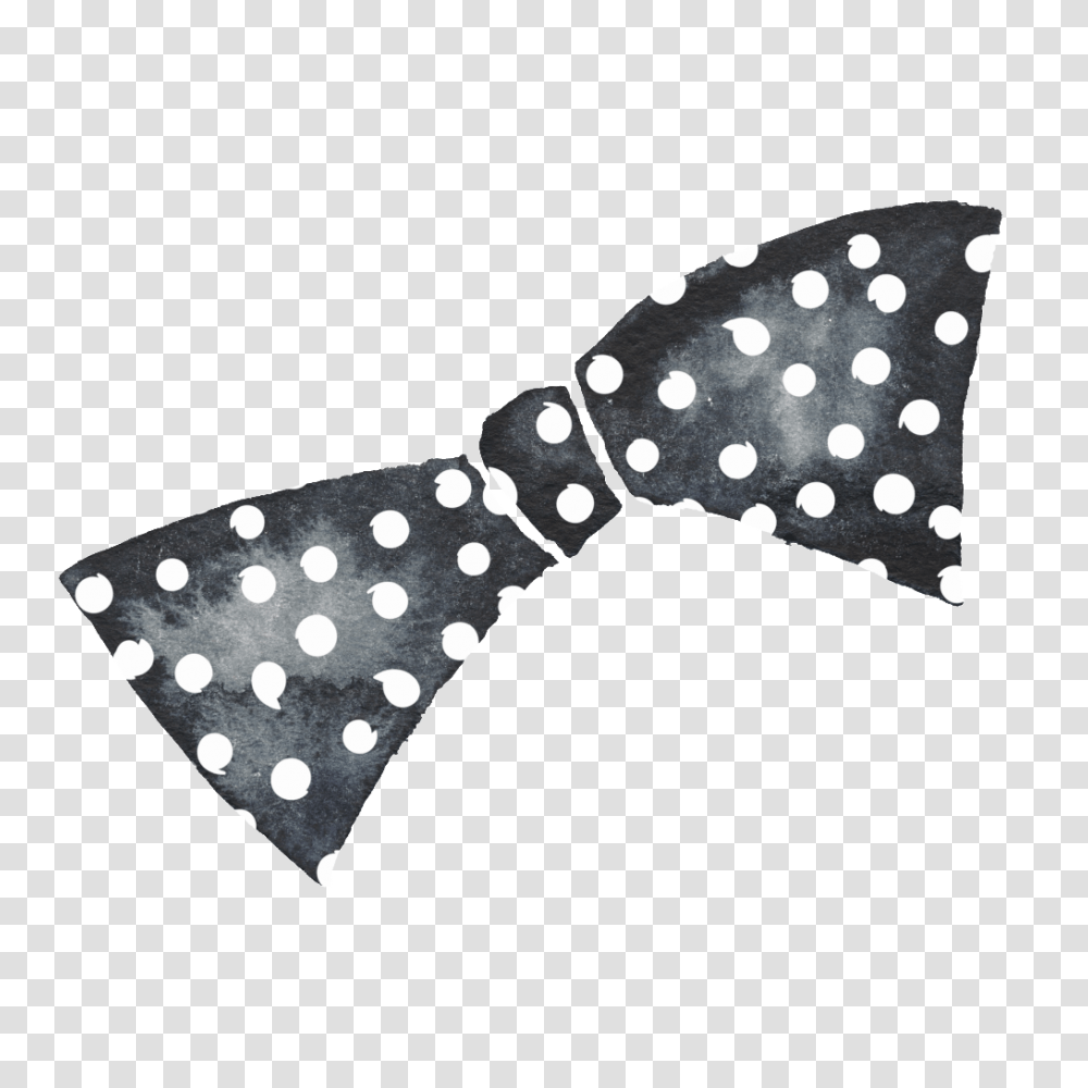 Polka Dot Bow Black And White Watercolor Fashion, Tie, Accessories, Accessory, Necktie Transparent Png