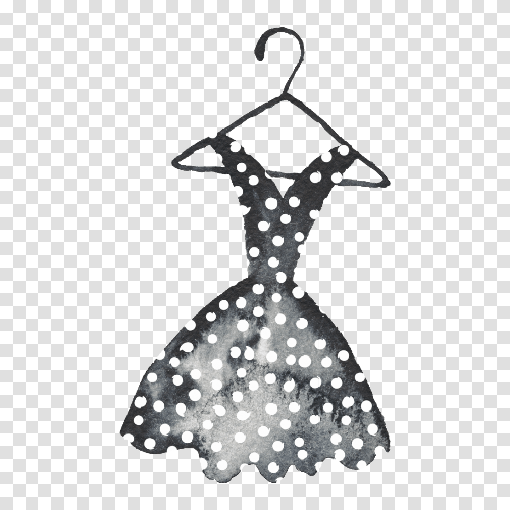 Polka Dot Skirt Black And White Watercolor Fashion, Chandelier, Lamp, Tie, Accessories Transparent Png
