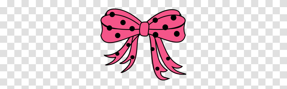 Polka Dots Bow Black Hot Pink Clip Art, Invertebrate, Animal, Insect, Purple Transparent Png