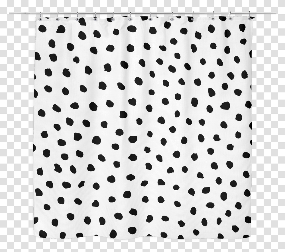 Polka Dots Shower Curtain Black And White Dot Pattern, Texture, Rug Transparent Png