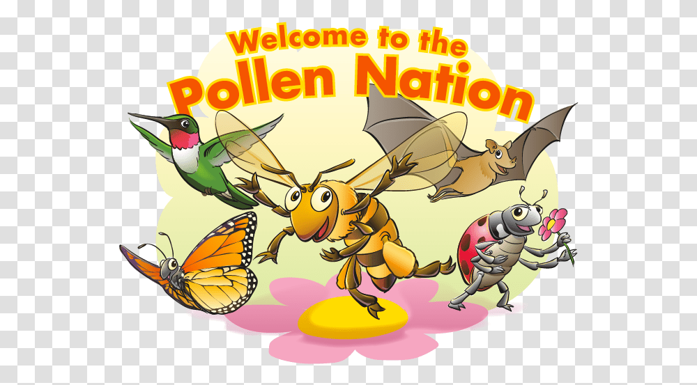 Pollennationcrew Welcome 700px Cartoon, Insect, Invertebrate, Animal, Bird Transparent Png