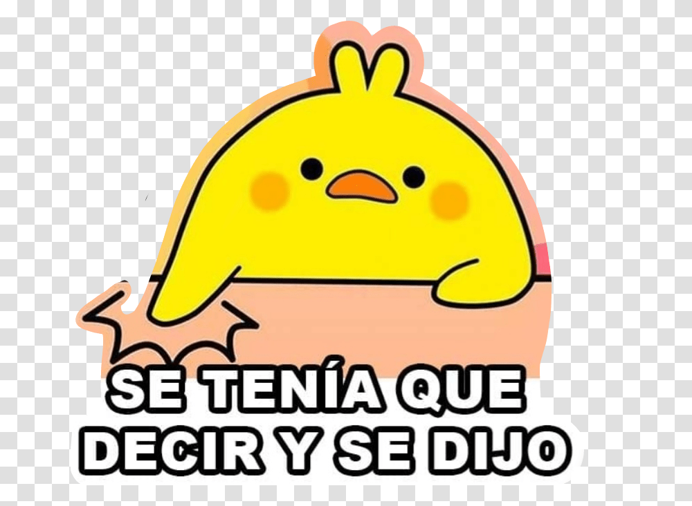 Pollito Chickenlittle Viral Meme Seteniaquedecirysedijo Se Tenia Que Decir Y Se Dijo Sticker, Plant, Food, Angry Birds, Pillow Transparent Png