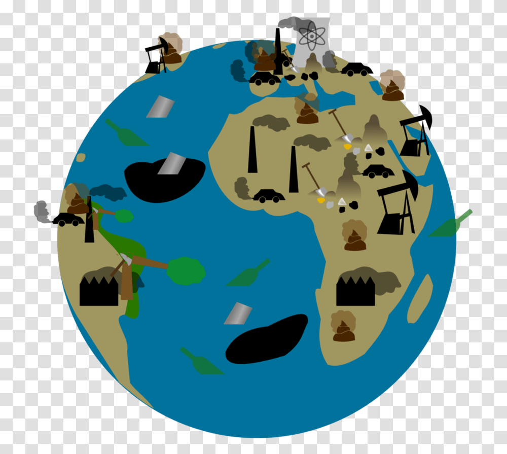 Polluted Earth Clipart, Outer Space, Astronomy, Universe, Planet Transparent Png