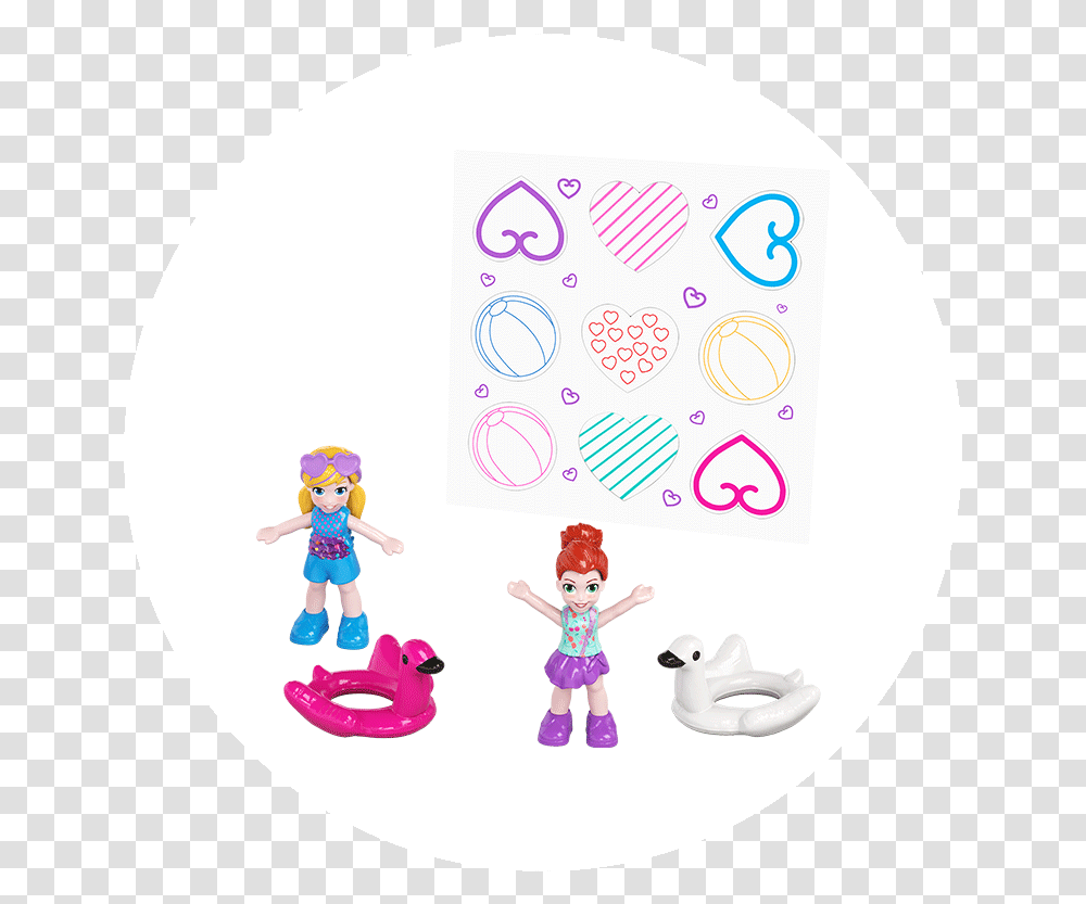 Polly Pocket Pocket World Flamingo Floatie Compact, Toy, Person, Human Transparent Png